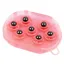 Roma Massage Rubber Mitt with Magnetic Roller Balls - Pink