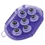 Roma Massage Rubber Mitt with Magnetic Roller Balls - Purple