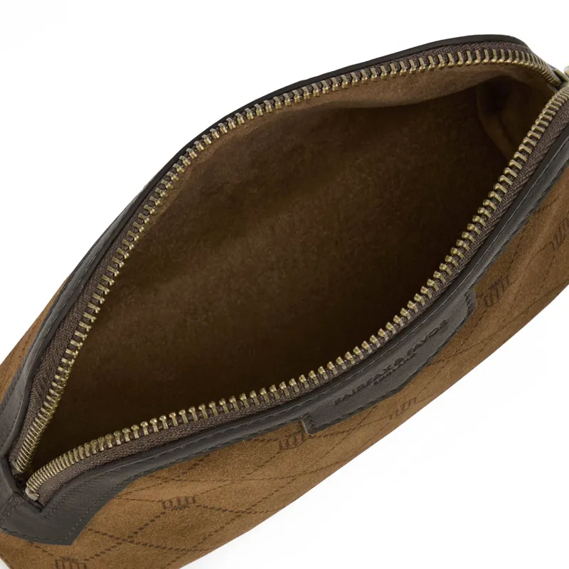 Fairfax and Favor Bircham Pouch - Printed Tan Suede-2