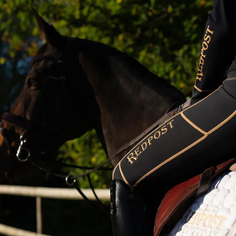 Redpost Adapt Full Grip Womens Riding Tights - Black Shadow-9