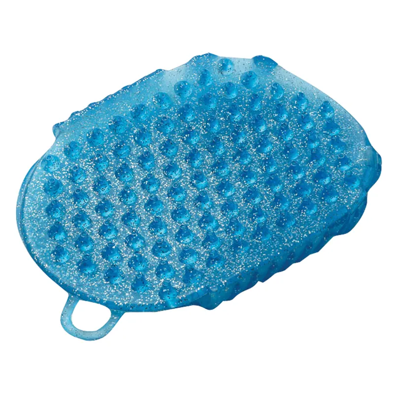 Roma Double Sided Massage Glove - Glitter Blue