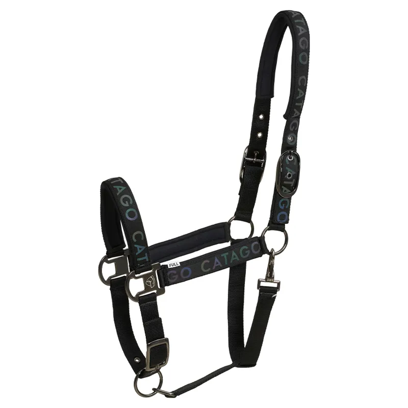 Catago Alea Reflective Logo Headcollar - Black