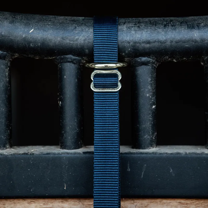 Kentucky Nylon Adjustable Clip and Ring Strap - Navy-2