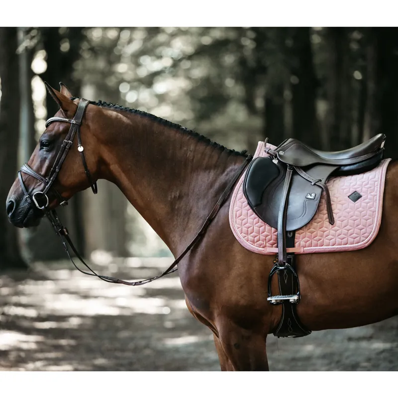 Kentucky Velvet Jumping Saddlecloth - Old Rose-2