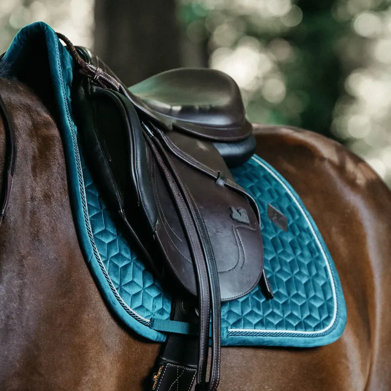 Kentucky Velvet Jumping Saddlecloth - Emerald -3