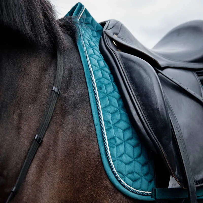 Kentucky Velvet Dressage Saddlecloth - Emerald-1