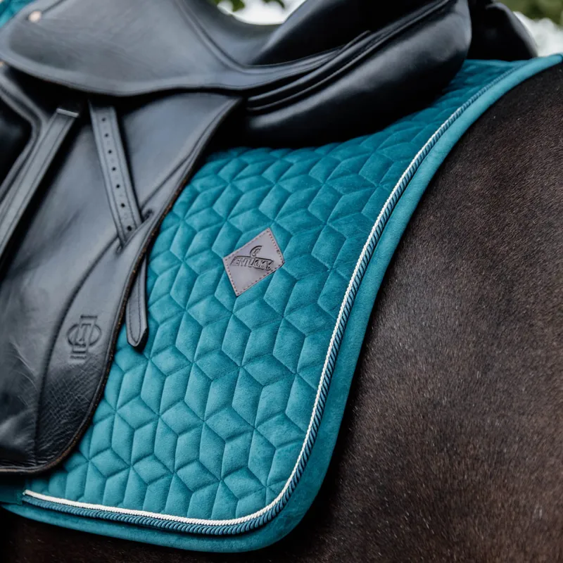 Kentucky Velvet Dressage Saddlecloth - Emerald-2