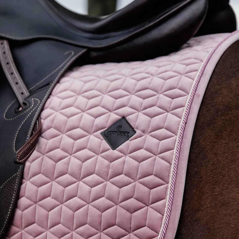 Kentucky Velvet Dressage Saddlecloth - Old Rose-2