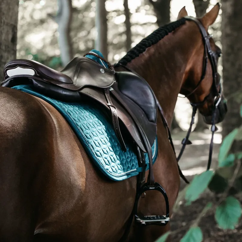 Kentucky Velvet Jumping Saddlecloth - Emerald -2