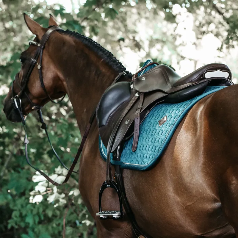 Kentucky Velvet Jumping Saddlecloth - Emerald -1