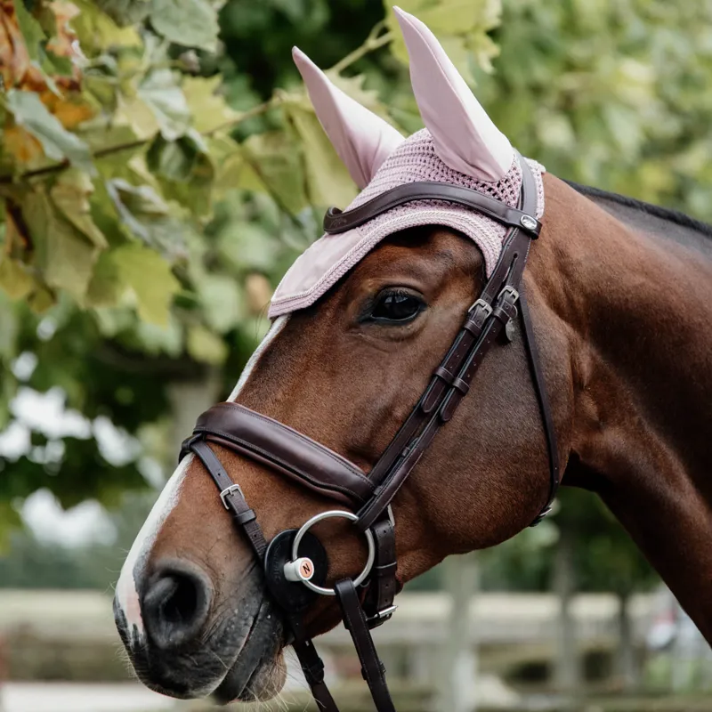 Kentucky Wellington Velvet Fly Veil - Old Rose-2