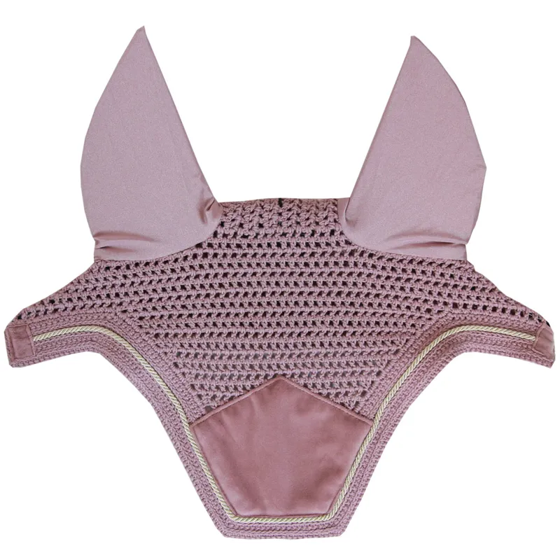 Kentucky Wellington Velvet Fly Veil - Old Rose-3