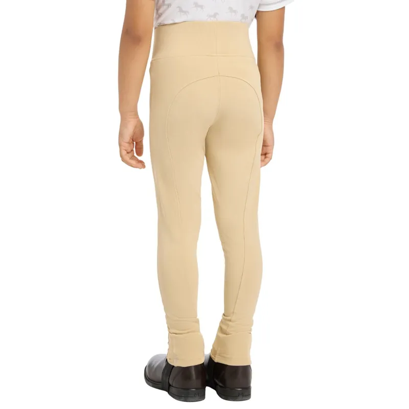 LeMieux Mini Pull On Full Grip Junior Riding Tights - Beige-3