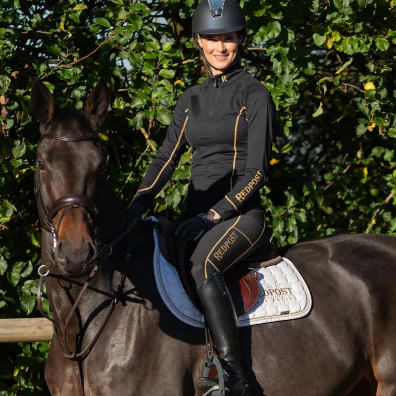 Redpost Adapt Full Grip Womens Riding Tights - Black Shadow-6