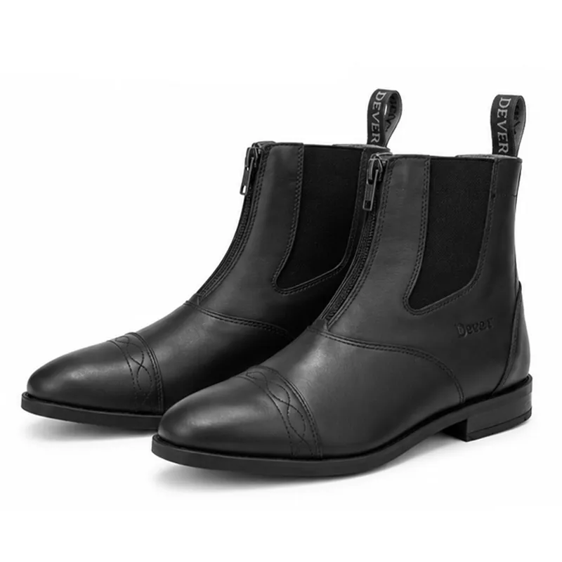 Dever Santiago Adult Unisex Zip Jodhpur Boots - Black-1