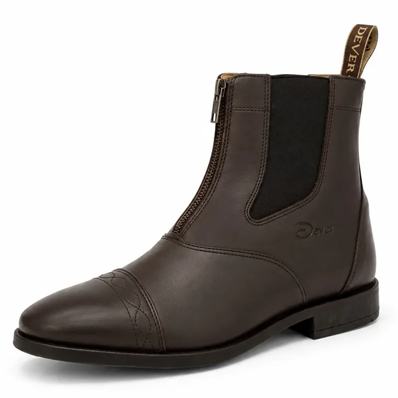 Dever Santiago Lite Adults Unisex Zip Jodhpur Boots - Dark Brown