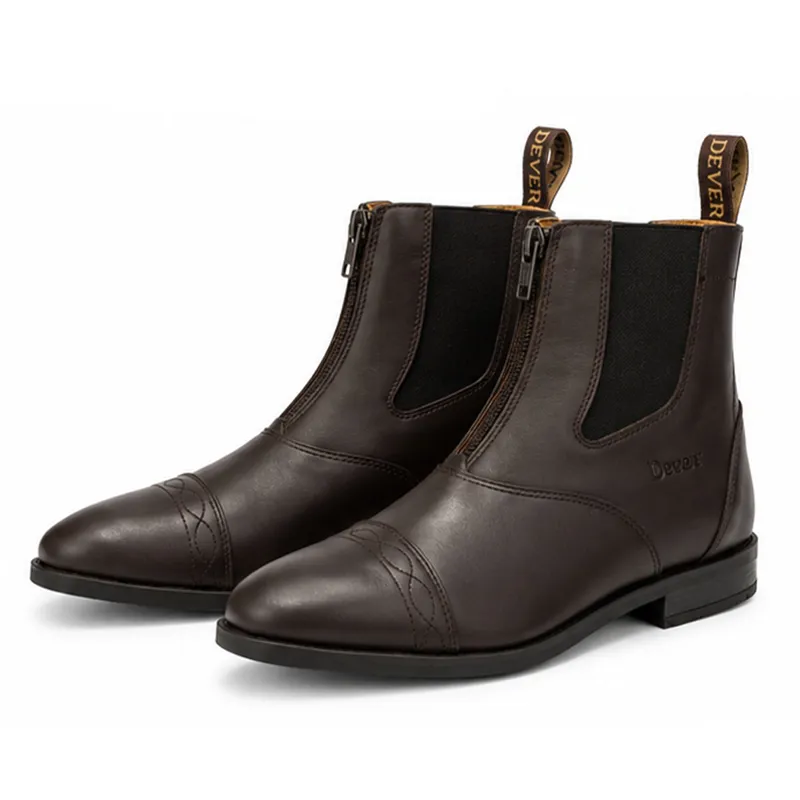 Dever Santiago Adult Unisex Zip Jodhpur Boots - Dark Brown-1