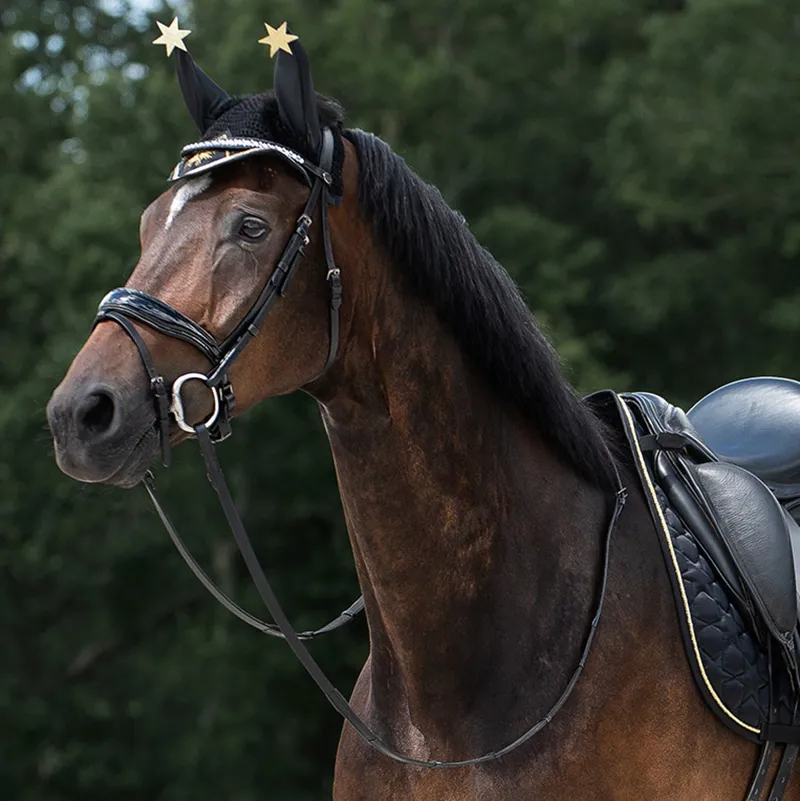 QHP Celebrate Happy New Year Ear Net - Black-1