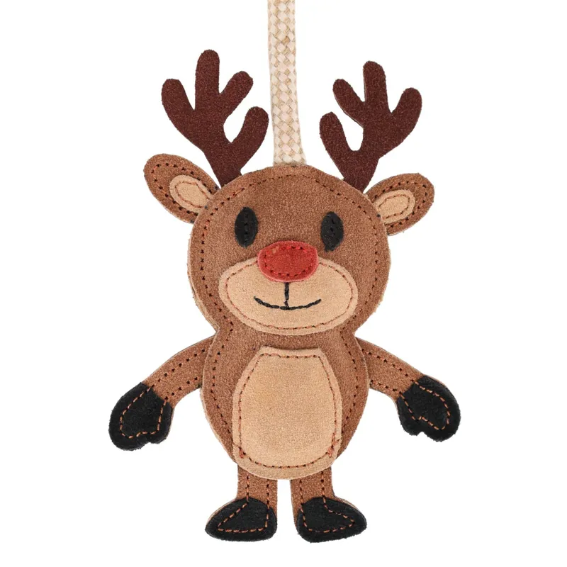 QHP Hanger Christmas Gift Box Horse Stable Toy - Rudolph-1