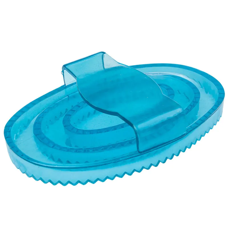 Roma Brights Rubber Curry Comb - Aqua
