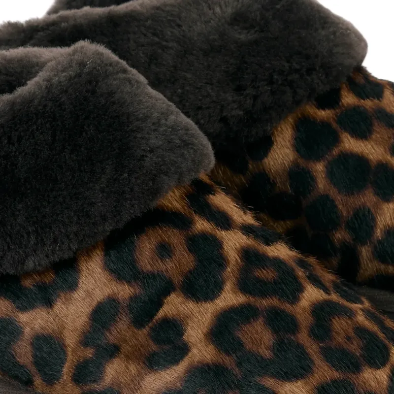 Fairfax and Favor Glencoe Womens Slippers - Leopard Haircalf-3