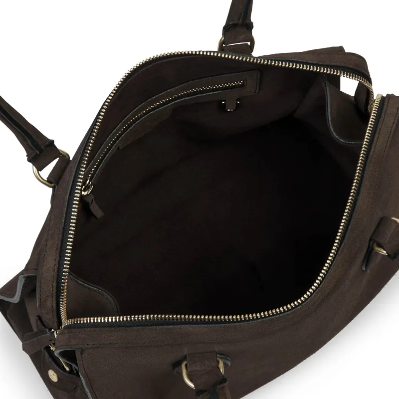 Fairfax and Favor Kew Womens Shoulder Bag - Chocolate/Suede-4