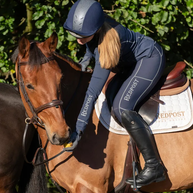 Redpost Adapt Full Grip Womens Riding Tights - Midnight Blue-5