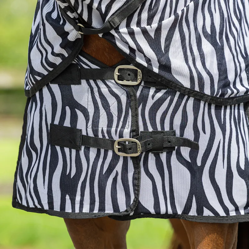 QHP Anti-Fly Rug with Detachable Neck and Mask - Black-9