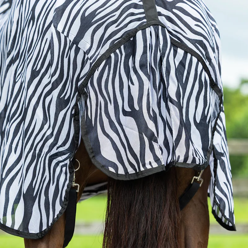 QHP Anti-Fly Rug with Detachable Neck and Mask - Black-6