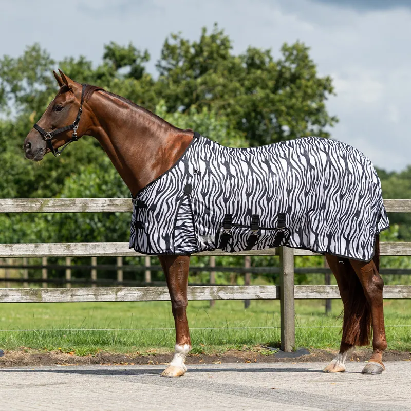 QHP Anti-Fly Rug with Detachable Neck and Mask - Black-10