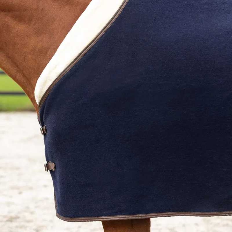 QHP Deluxe Wool Rug - Navy-4
