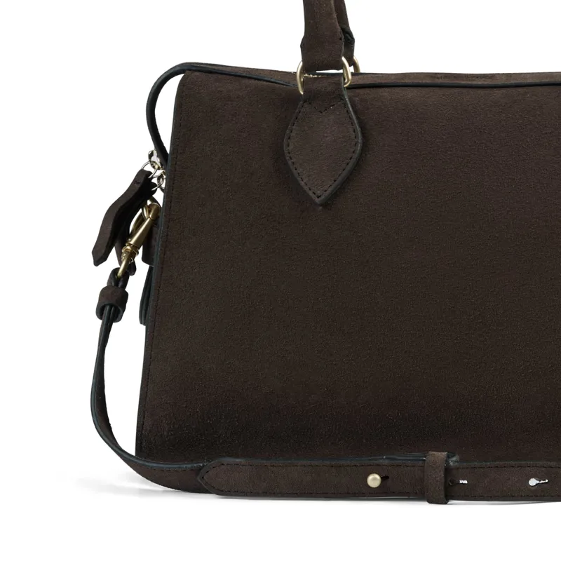 Fairfax and Favor Kew Womens Shoulder Bag - Chocolate/Suede-5