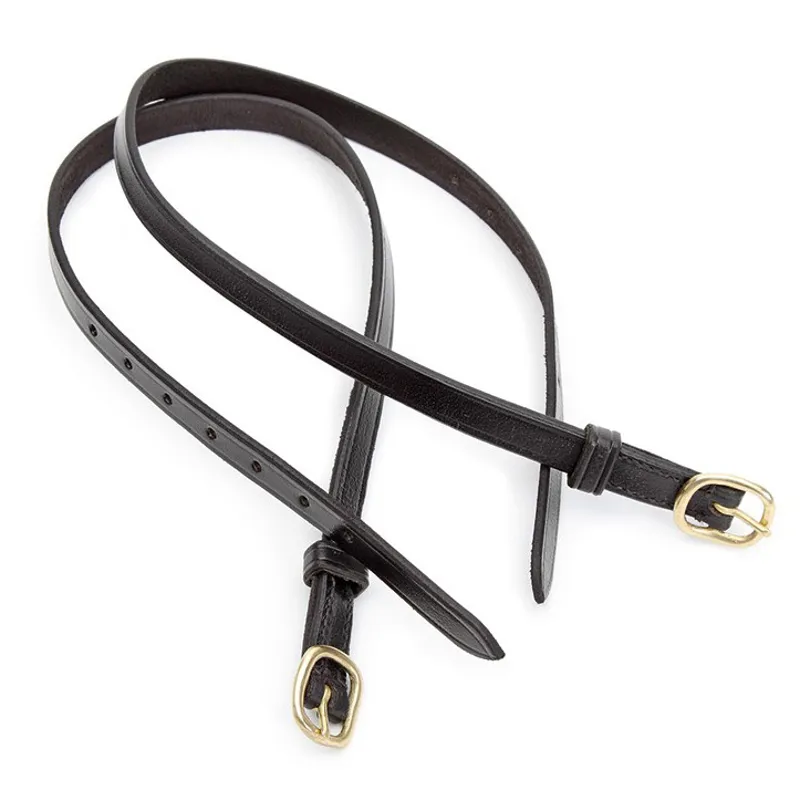 Shires Leather Childrens Spur Straps - Black