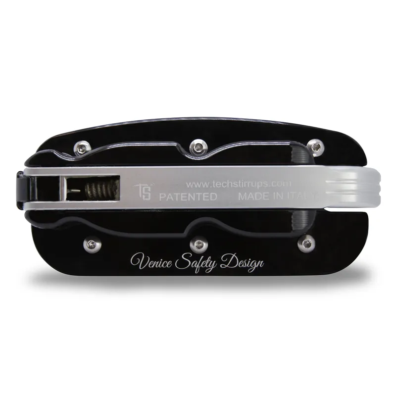 Tech Venice Evo Safety Stirrups - Silver/Black-2