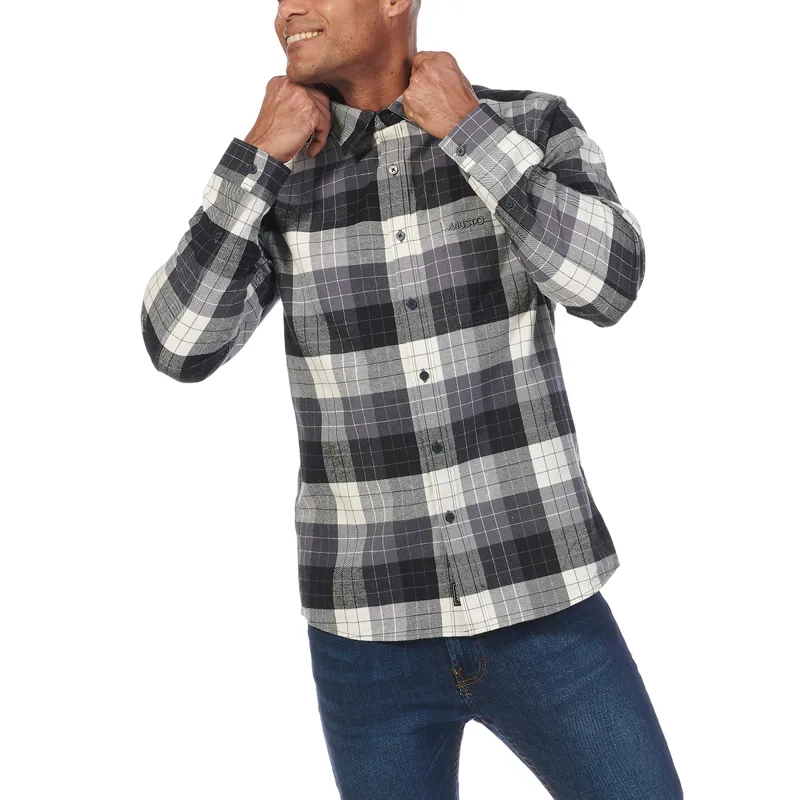 Musto Marina Mens Twill Shirt - Turbulence Gry - Small-2