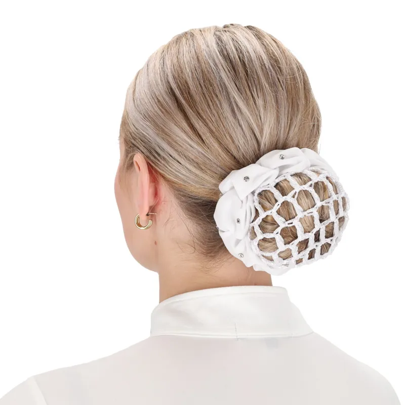 QHP Flower Hair Bow - White-1