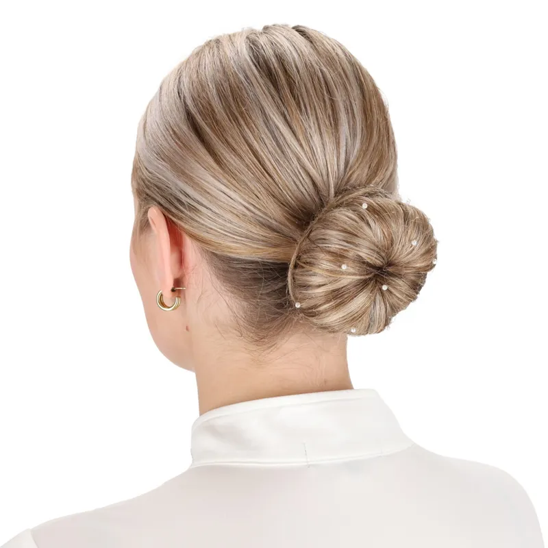 QHP Invisible Pearl Hairnet - Blonde-1