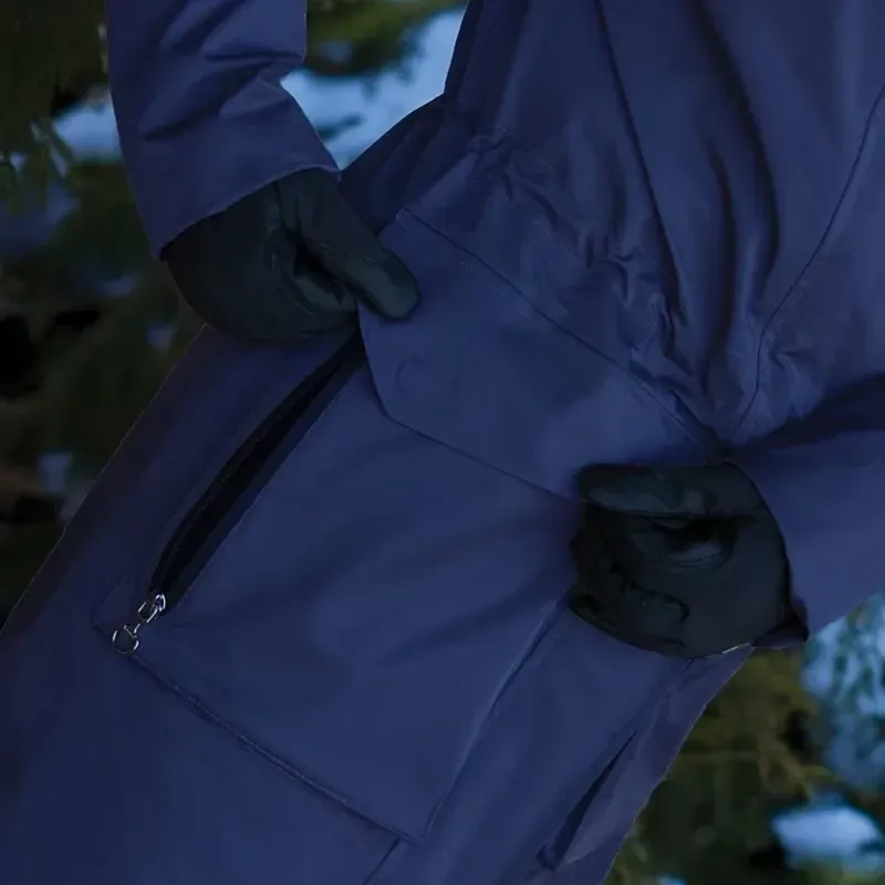 Equetech Inferno Womens Waterproof Heated Riding Coat - Navy-4