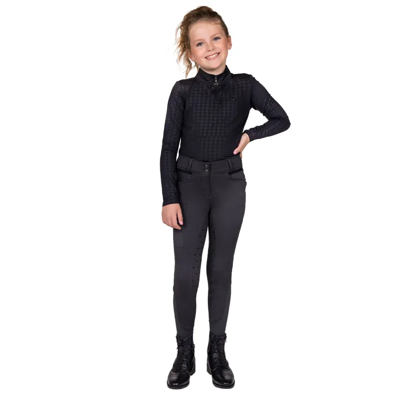 QHP Fayen Full Grip Junior Breeches - Ash-7