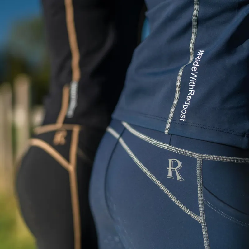 Redpost Adapt Full Grip Womens Riding Tights - Black Shadow-10