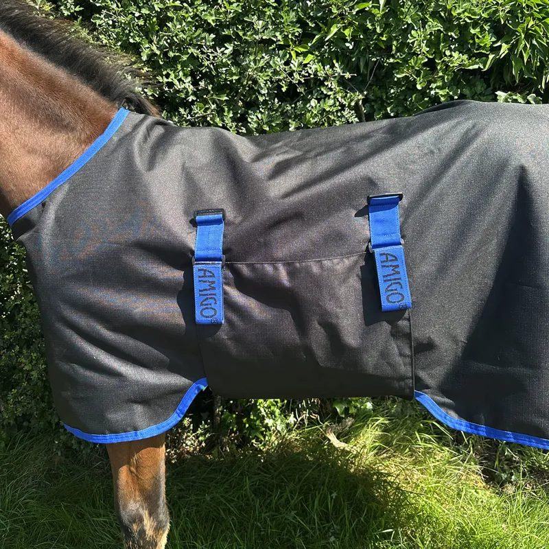 Amigo Ripstop 900D Foal 50g Turnout Rug - Black/Classic Blue-5