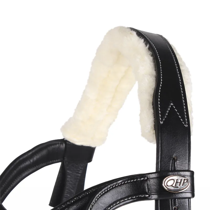 QHP Ontario Bridle with Reins - Black-1