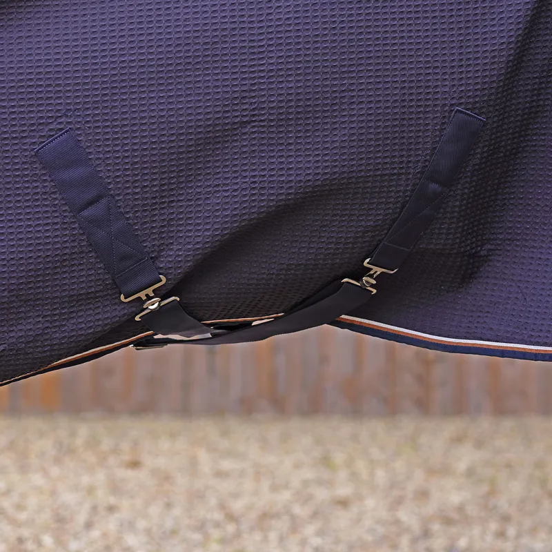 Shires Tempest Standard Neck Waffle Cooler Rug - Navy-2