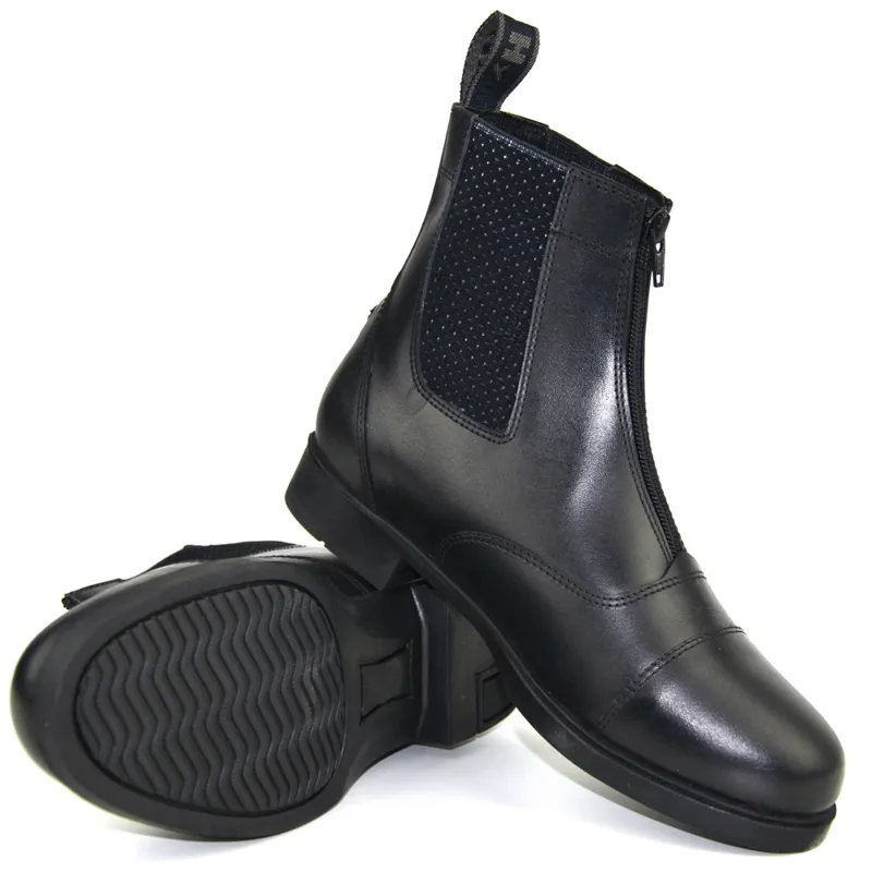 Hy Equestrian Canterbury Zip Adults Jodhpur Boots - Black