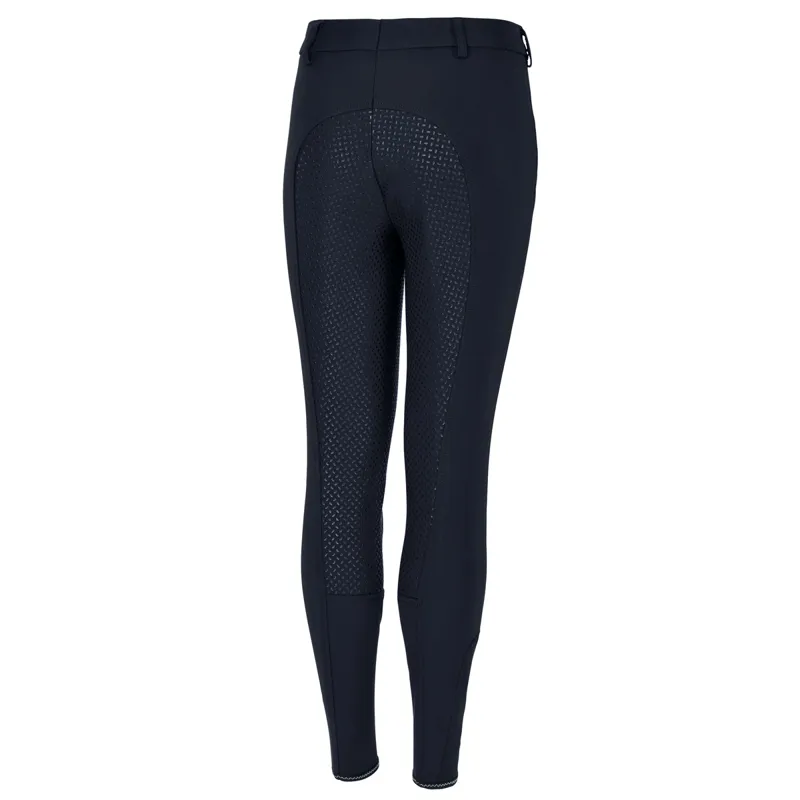 Pikeur Braddy Full Seat Grip Girls Breeches - Night Blue-1