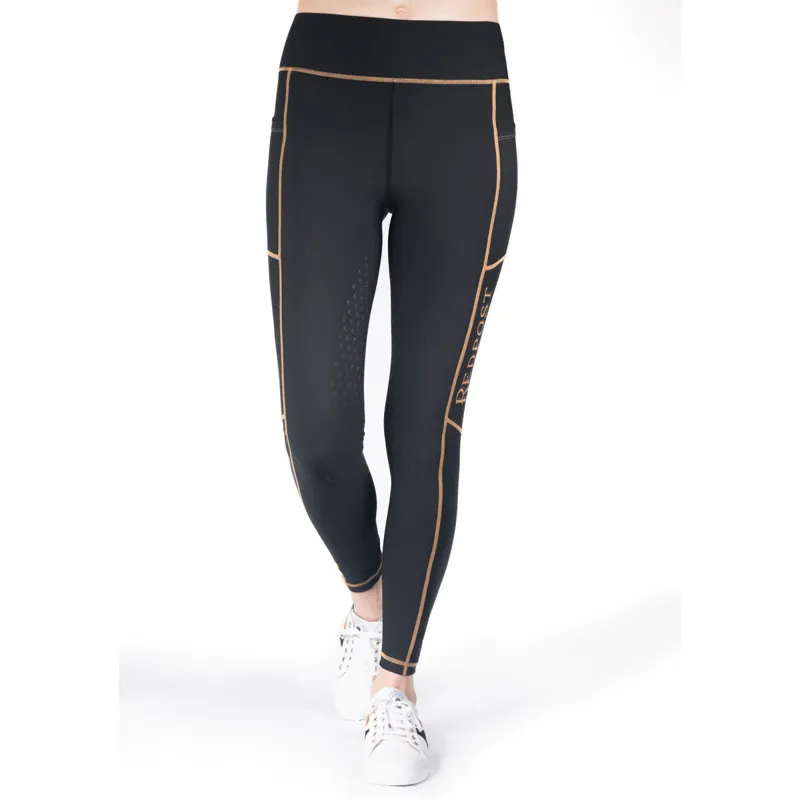 Redpost Adapt Full Grip Womens Riding Tights - Black Shadow-1