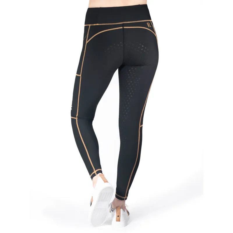 Redpost Adapt Full Grip Womens Riding Tights - Black Shadow-2