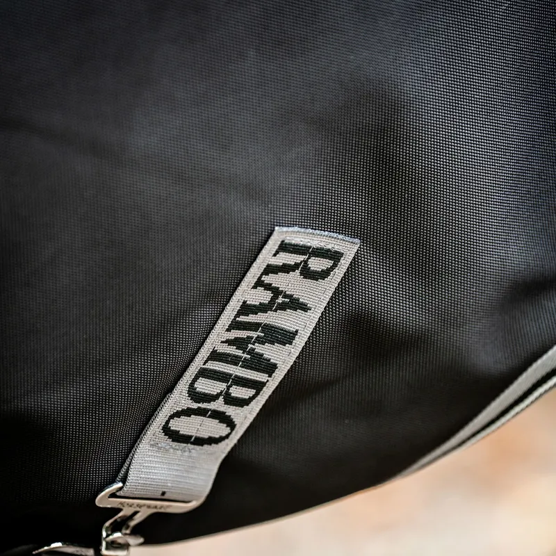 Rambo 1680D Plus 50g Detatchable Neck Turnout Rug - Black/Thunderstorm-7