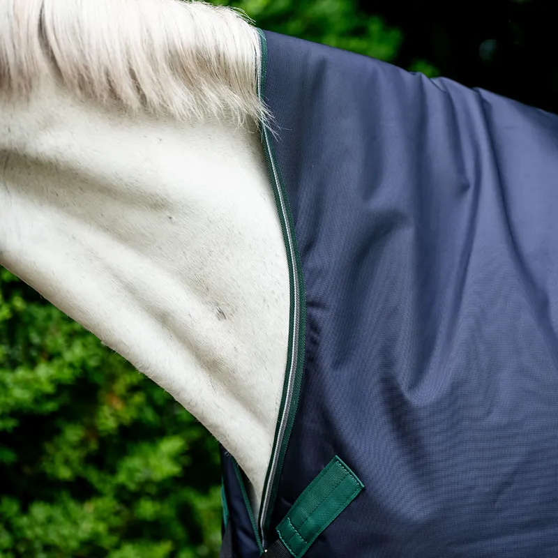 Rambo Wug 0g High Neck Turnout Rug - Navy/Hunter Green-3
