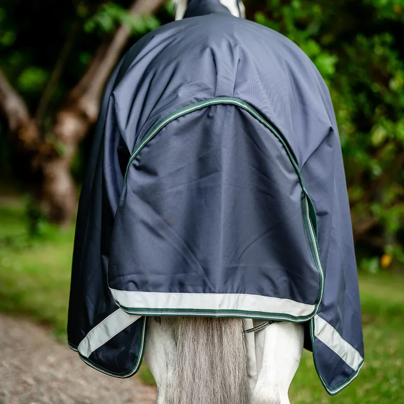 Rambo Wug 0g High Neck Turnout Rug - Navy/Hunter Green-8